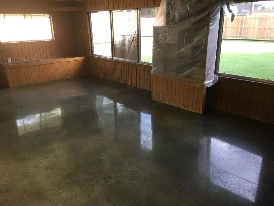 Moisture meter reading taken on a St. Petersburg garage slab