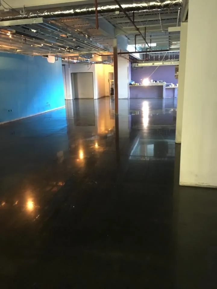Secondary containment area with chemical-resistant floor coating St. Petersburg