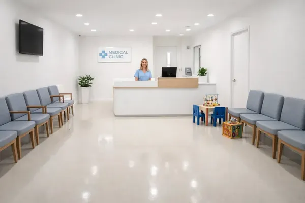 Commercial epoxy floor office building St. Petersburg FL