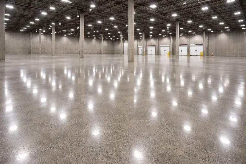 Polished concrete warehouse floor St. Petersburg