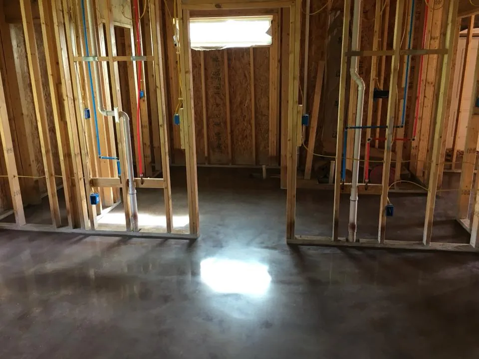 Industrial polished concrete floor St. Petersburg