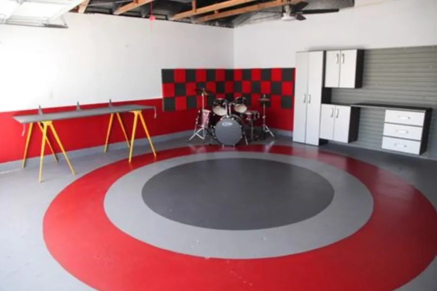 Metallic swirl pattern epoxy floor St. Petersburg