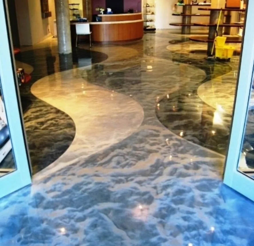 Metallic pearl finish epoxy floor St. Petersburg