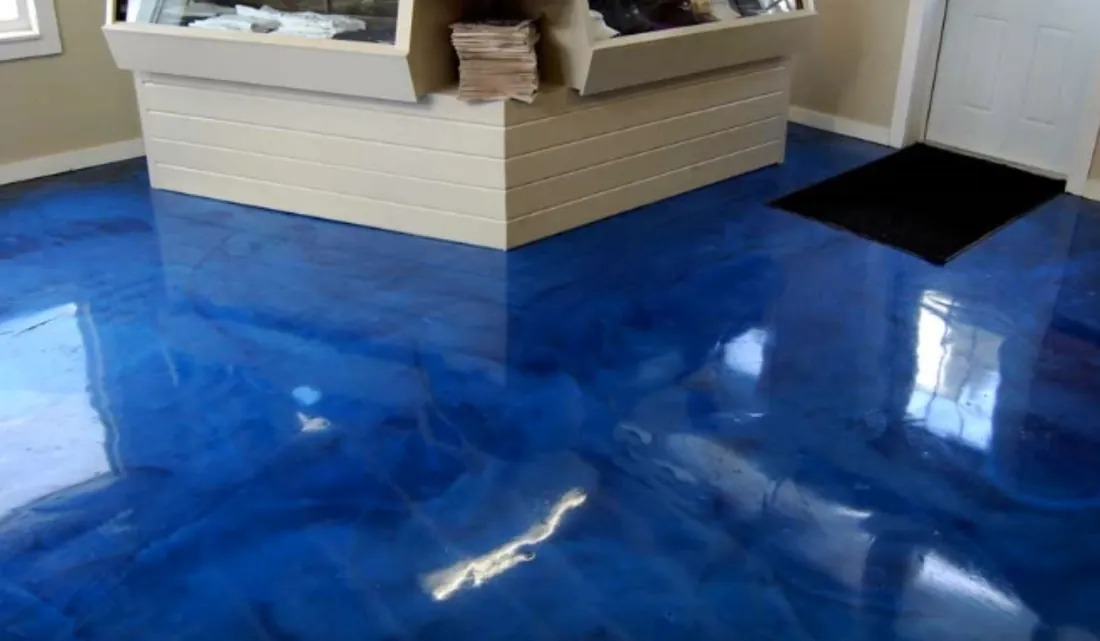 Home interior epoxy floor St. Petersburg